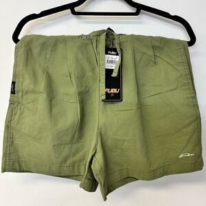 NWT - FUBU High Waist Shorts 'Sage Green' - Size Women's Medium